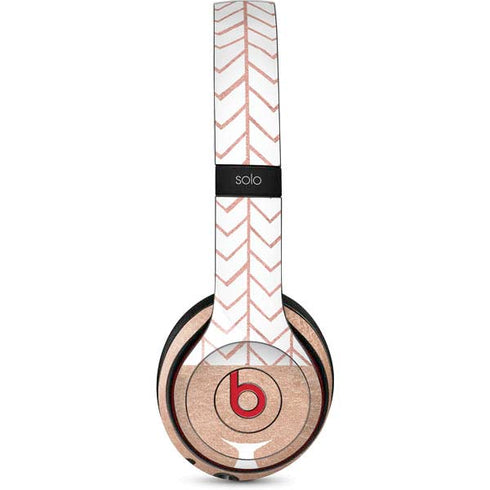 Rose Gold Herringbone Beats Solo 3 Wireless Skin